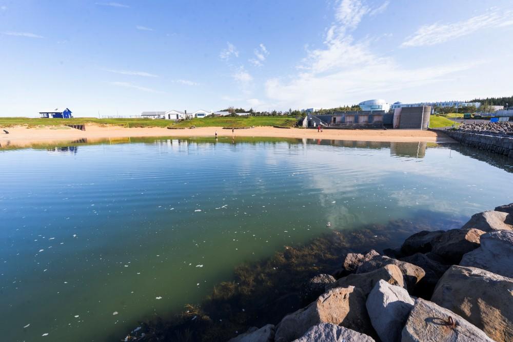 Nauthólsvík í blíðskaparveðri