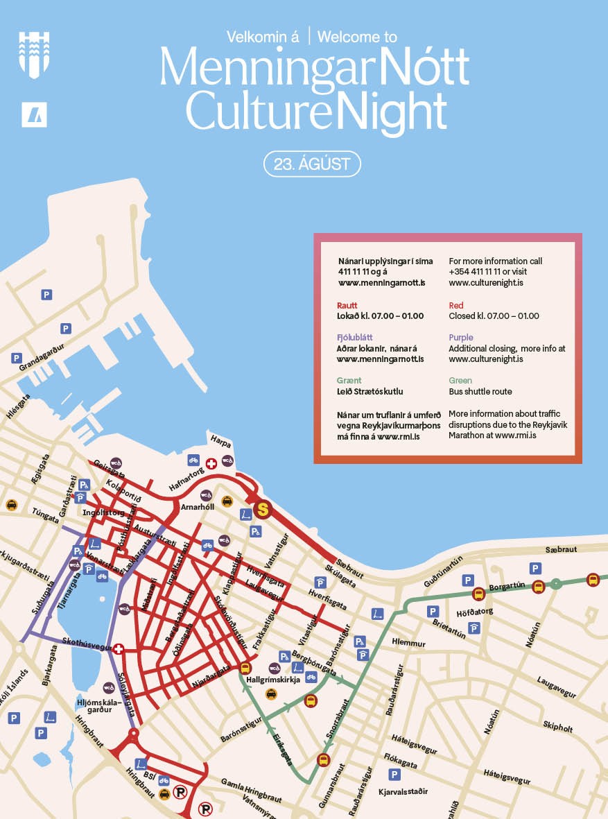 Götulokanir á menningarnótt 2025