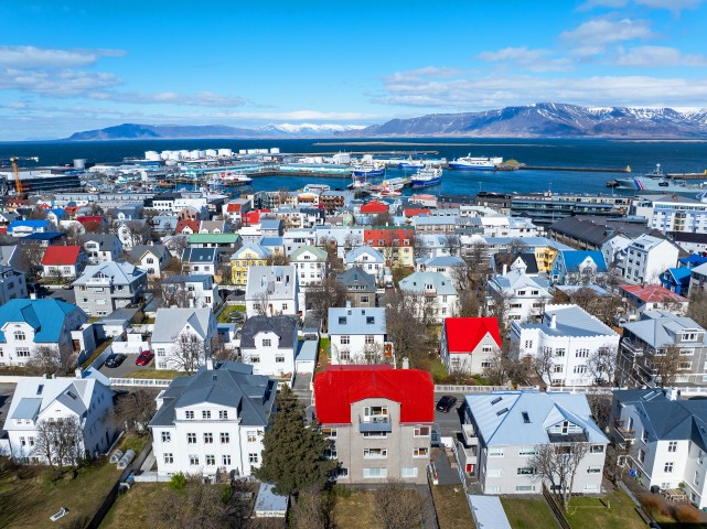 Aerial view of Reykjavík