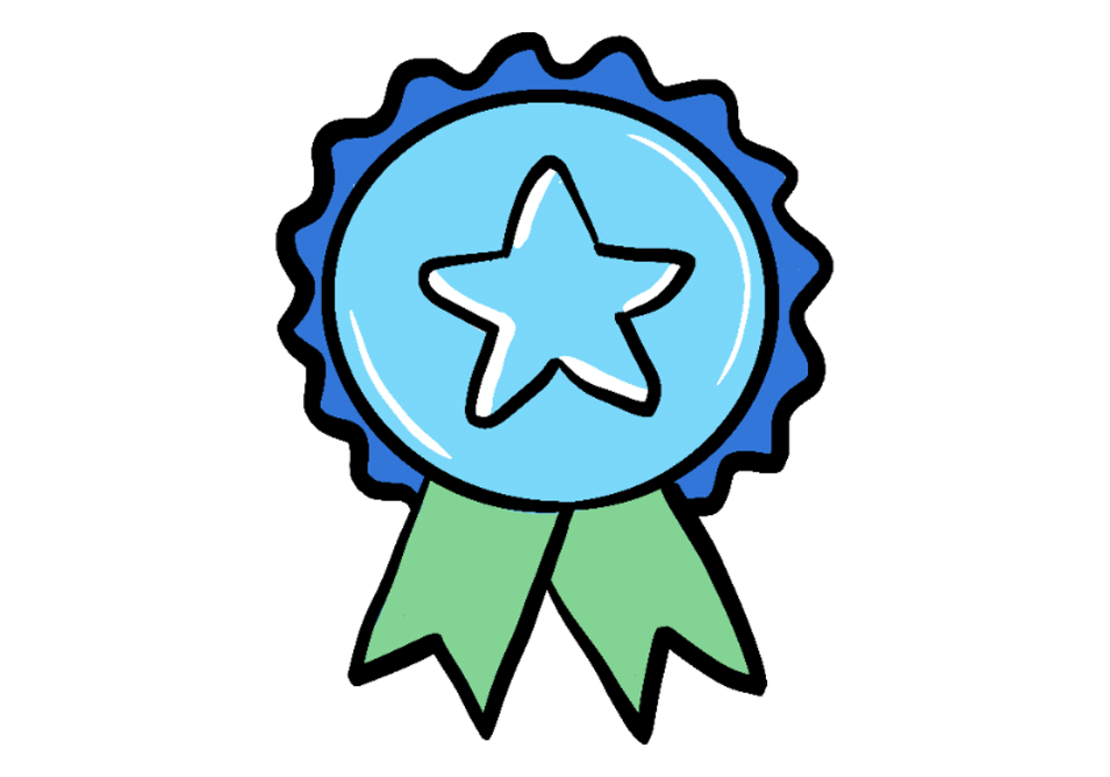 Illustration of an award ribbon.
