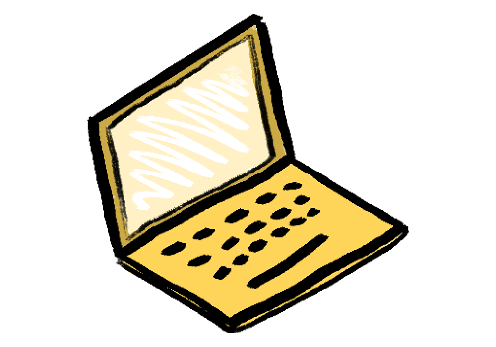 Illustration of a laptop.