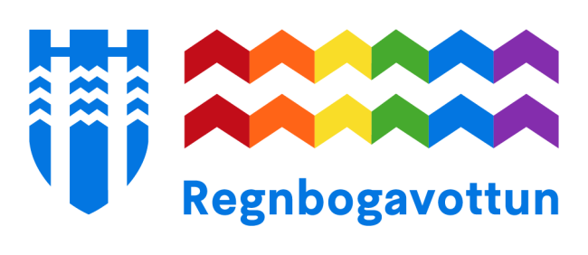 Regnbogavottun logo á hlið