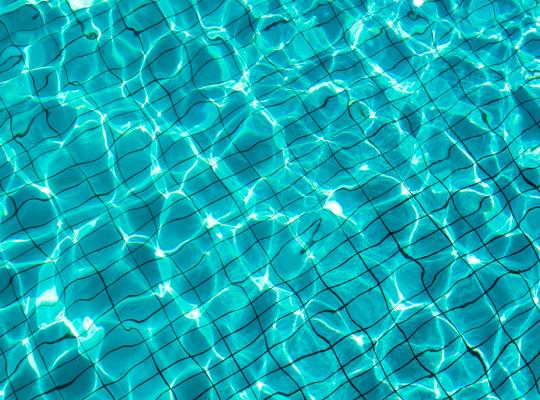 Tiled pool floor at Laugardalslaug Pool