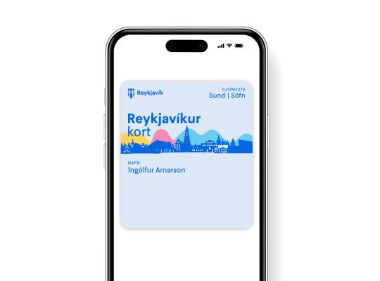 The digital Reykjavík Card displayed on a smartphone.