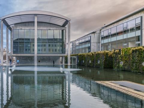 Ráðhús Reykjavíkur séð frá Tjarnargötu