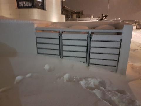 Sorptunnur í snjó.