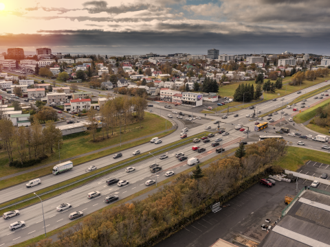 Stórar umferðargötur í Reykjavík
