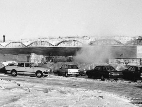 Kartöflugeymslurnar, 4. sept 1987. Mynd frá Ljósmyndasafni Reykjavíkur.