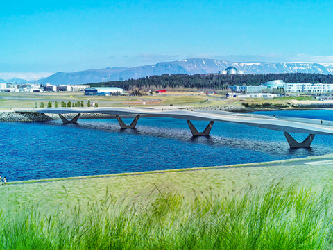 Alda, brú yfir Fossvog. Mynd: Efla / BEAM