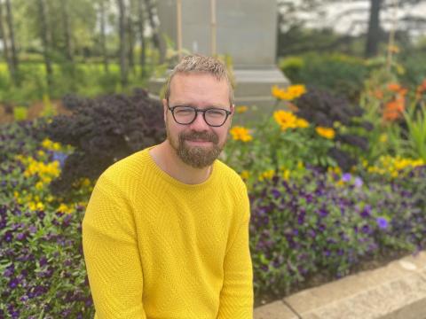 Þorsteinn Magni Björnsson umsjónarmaður Hljómskálagarðsins hjá Reykjavíkurborg.