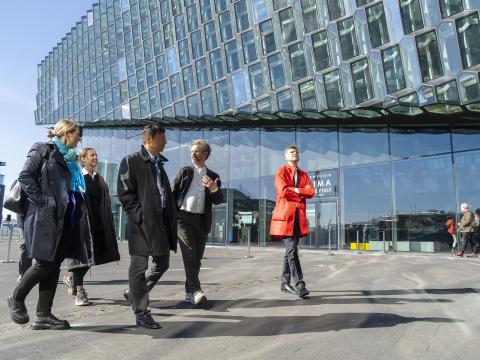 Borgarstjórar höfuðborga Eystrasaltsríkjanna ásamt fylgdarliði