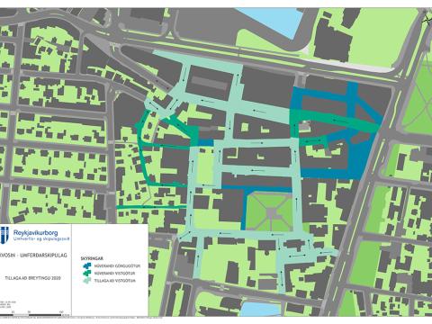 Tillaga að breyttu umferðarskipulagi