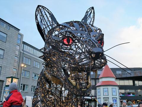 Jólakötturinn á Lækjartorgi