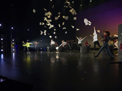 Mynd frá siguratriði Árbæjarskóla í Skrekk 2021