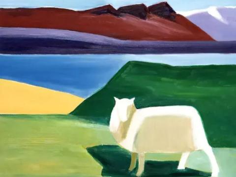 Verk eftir Louisu Matthíasdóttur listamálara