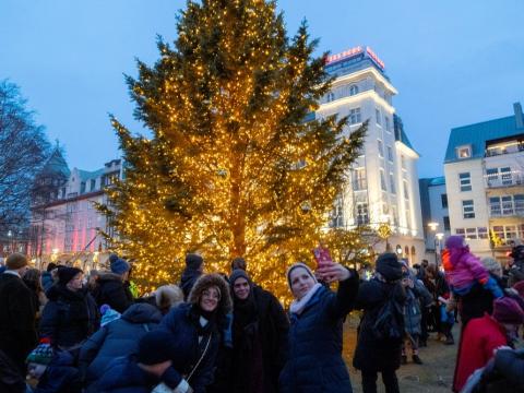 Oslóartréð á Austurvelli