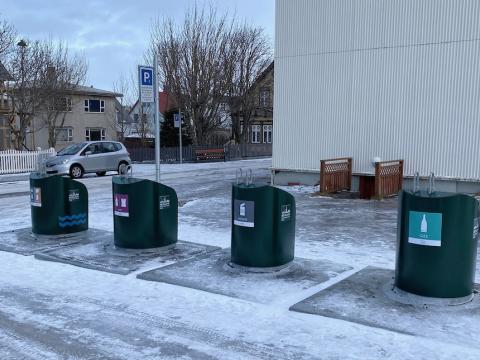 Djúpgámastöð við Hrannarstíg.