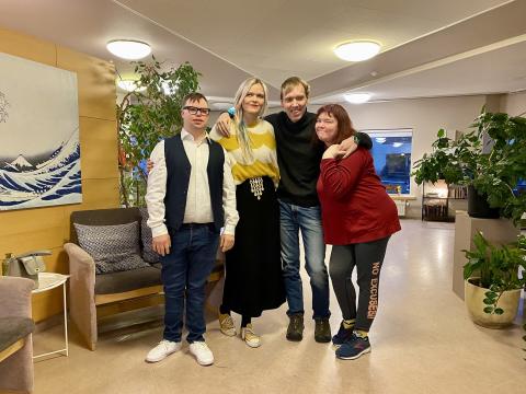 Birgir, Margrét, Þórir og Elín voru á velferðarkaffi