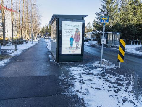 Skiltin sýna ýmsar leiðir að vellíðan. 