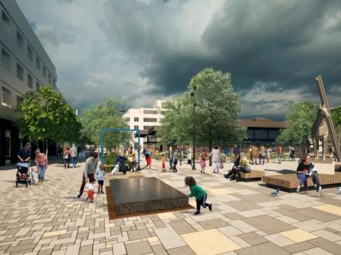 Myndin sýnir Hlemm eins og hann verður