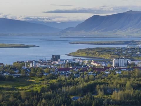 Loftmynd af Reykjavík