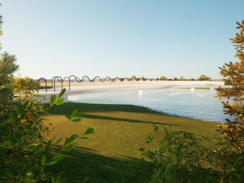 Göngu- og hjólabrú við Grænugróf í Víðidal