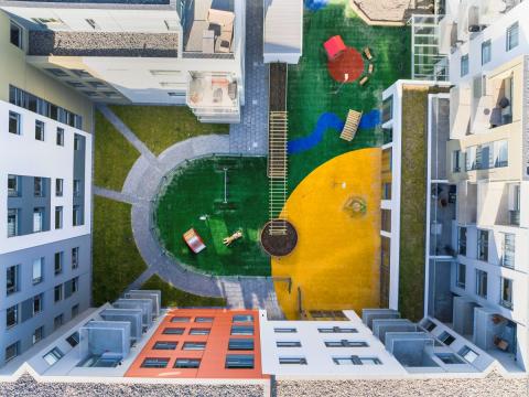 Hallgerðargata - Kirkjusandur - inngarður