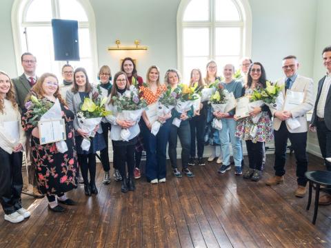 Frá tilnefningu til barnabókaverðalauna sem fram fór í Iðnó í dag.