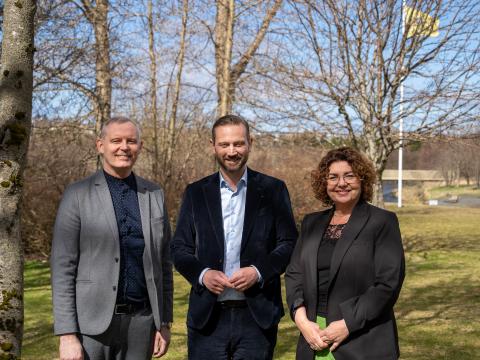 Sævar Freyr Þráinsson forstjóri Orkuveitunnar, Einar Þorsteinsson borgarstjóri Reykjavíkur og Sólrún Kristjánsdóttir framkvæmdastýra Veitna