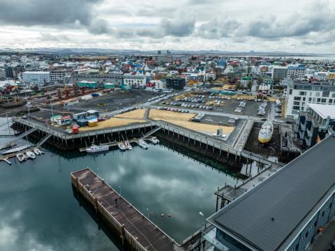Vesturbugt við gömlu höfnina í Reykjavík
