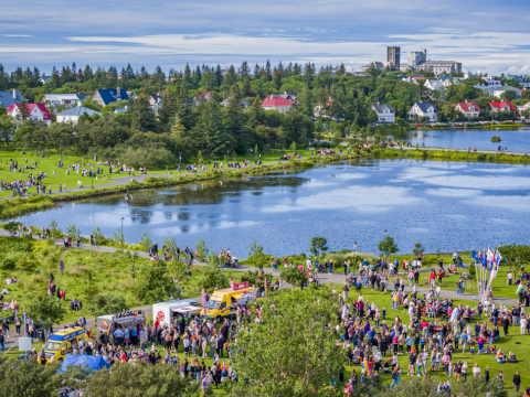Hljómskálagarður í Reykjavík. Ljósmynd Ragnar Th. Sigurðsson