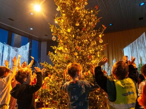 Christmas Forest opens at Reykjavík City Hall where preschool children met Grýla and Leppalúði and sang Christmas songs