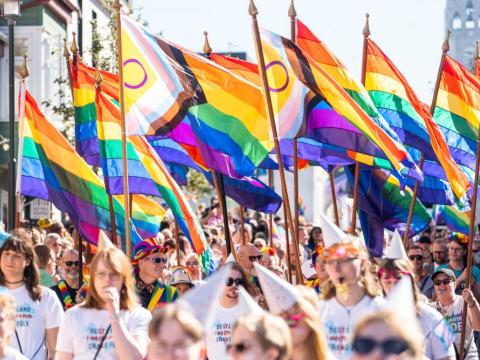 Participants in Reykjavík Pride parade