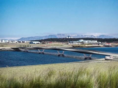 Drawing of the Fossvogur Bridge