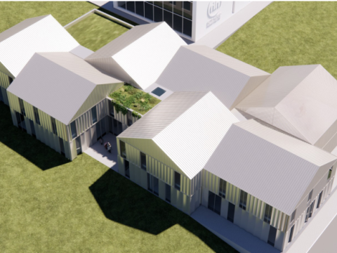 Computer rendering of the planned preschool on Rafstöðvarvegur.