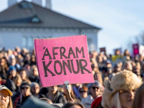 The 2024 women's strike - outdoor rally at Arnarhóll