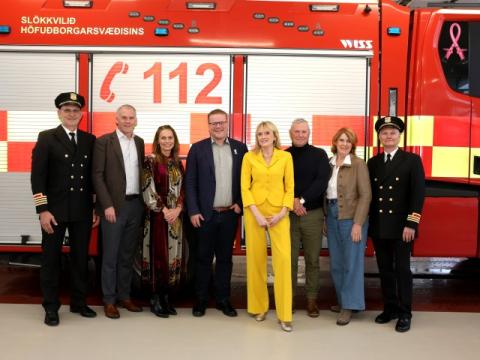 Capital Area Fire Department board at Skógarhlíð headquarters