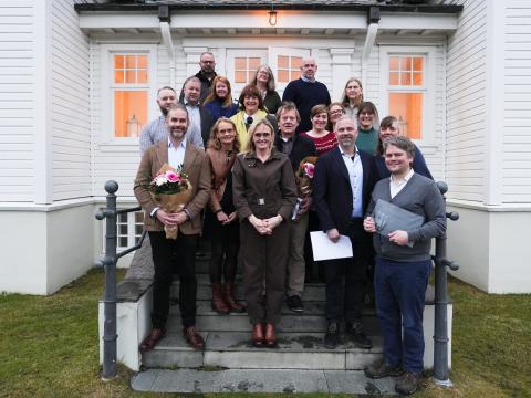 Award recipients with the mayor at Höfði