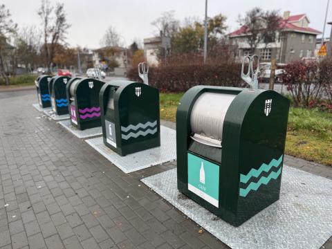 Underground containers by the street