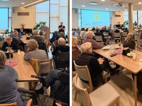 A composite photo of people attending an education session at Sléttan