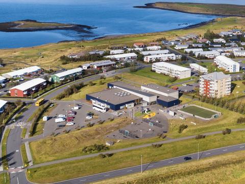 Loftmynd af Korpuskóla