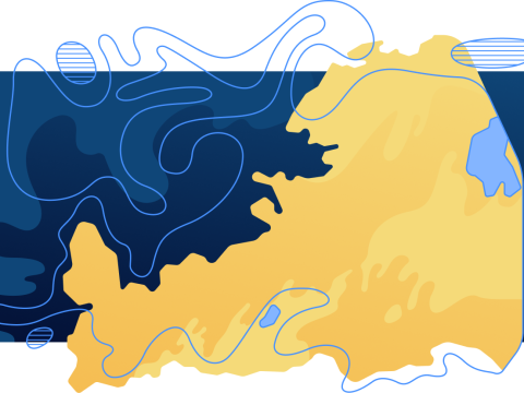 Kort sem fylgir fréttum um hraunavárskýrslu Veðurstofunnar