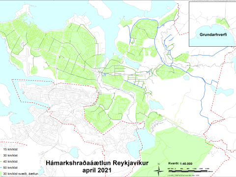 Kort af yfirliti hámarkshraðaáætlun