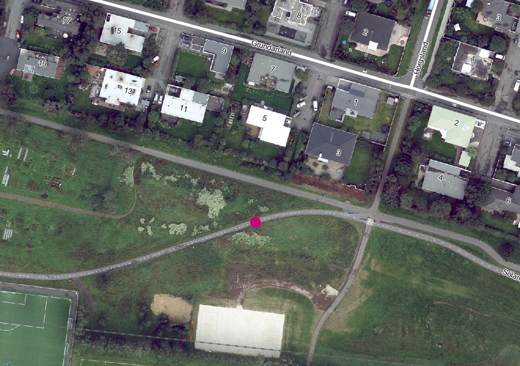 Kort af Fossvogsdal.