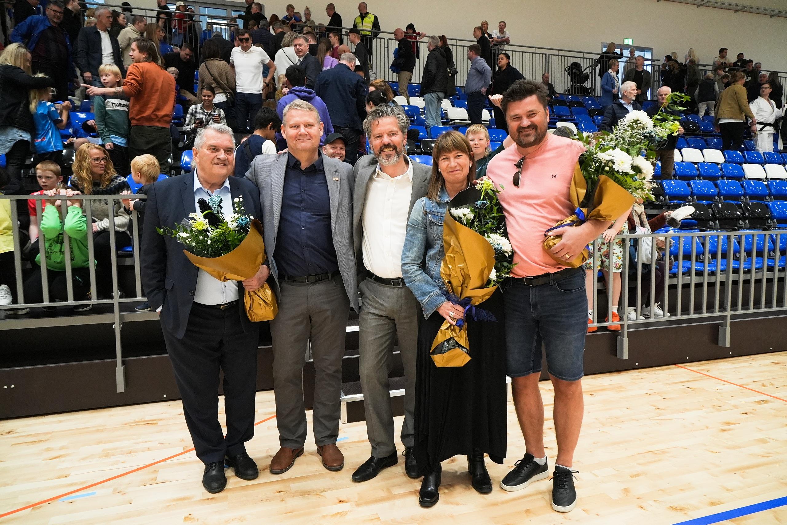 Við vígslu Parkethallar ÍR