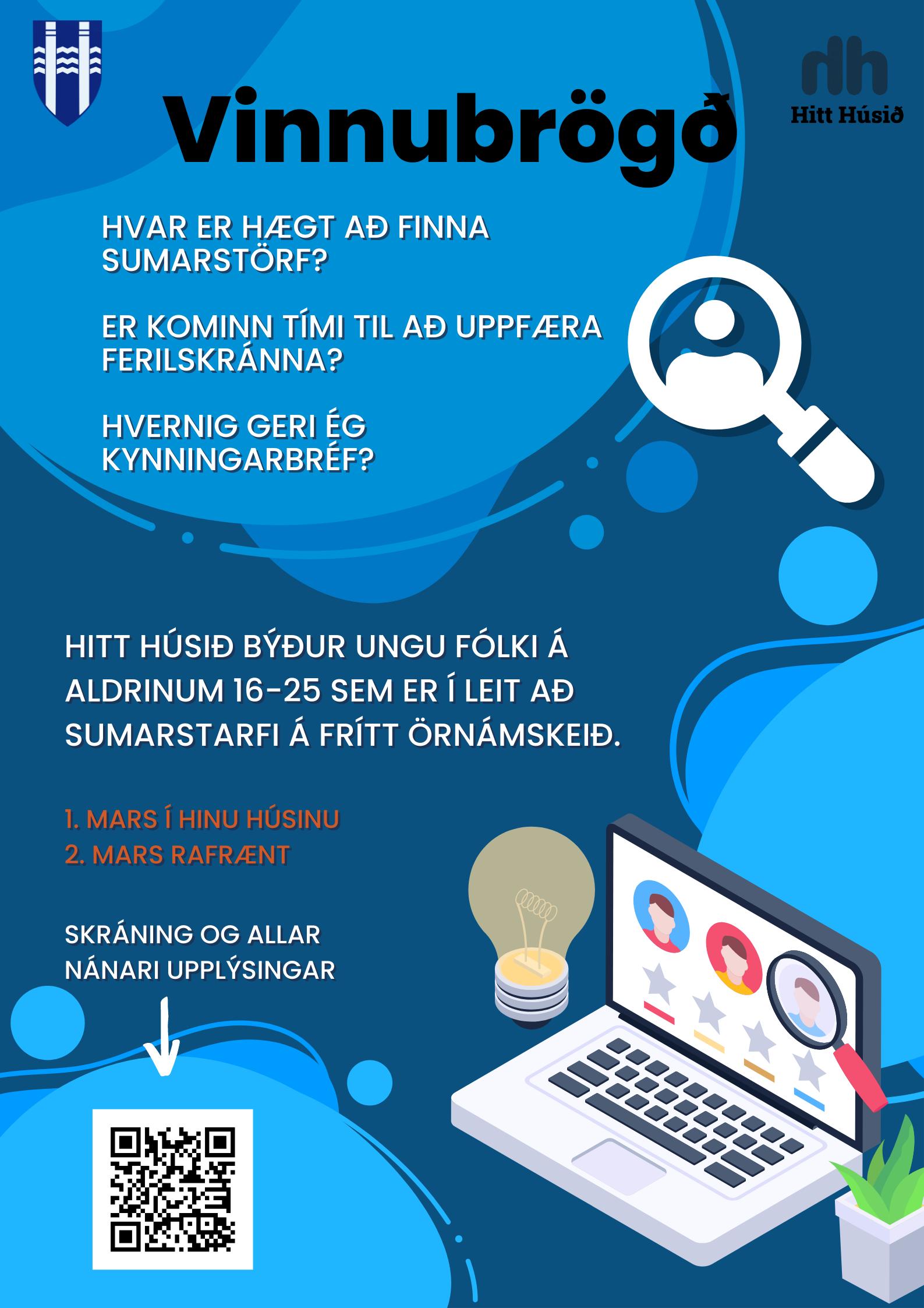 Vinnubrögð - námskeið fyrir ungt fólk í atvinnuleit hjá Hinu húsinu