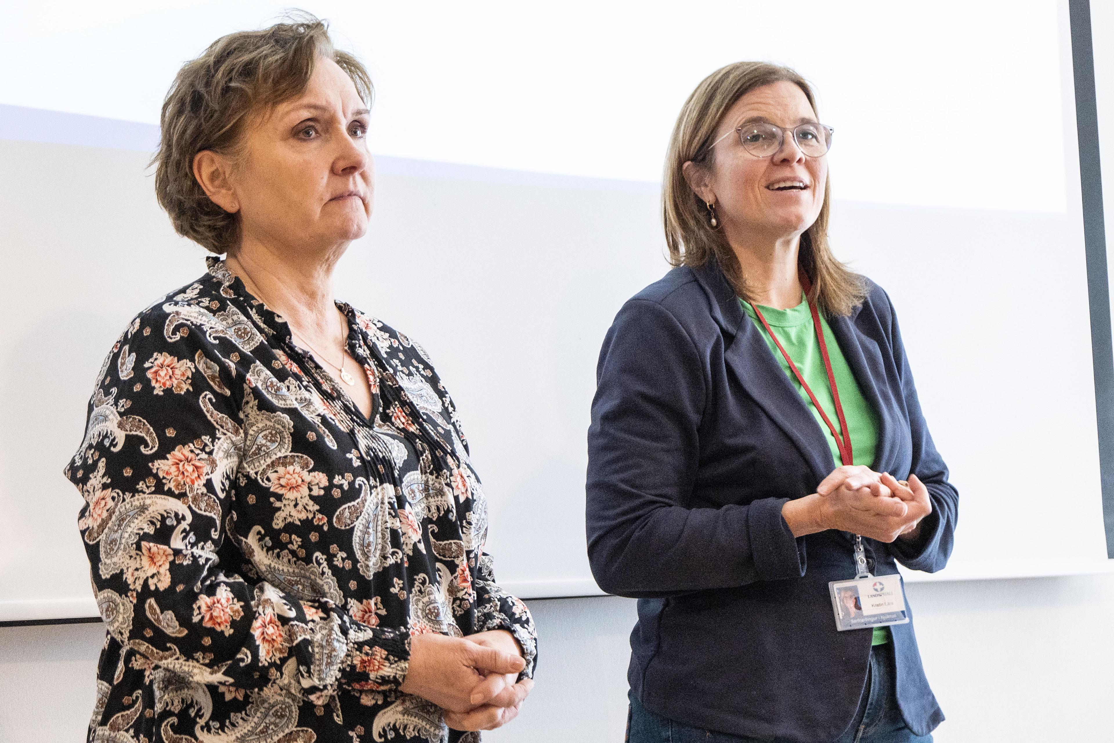 Fyrirlesrarar voru þær Svandís Íris Hálfdánardóttir og Kristín Lára Ómarsdóttir frá líknarmiðstöð Landspítalans.