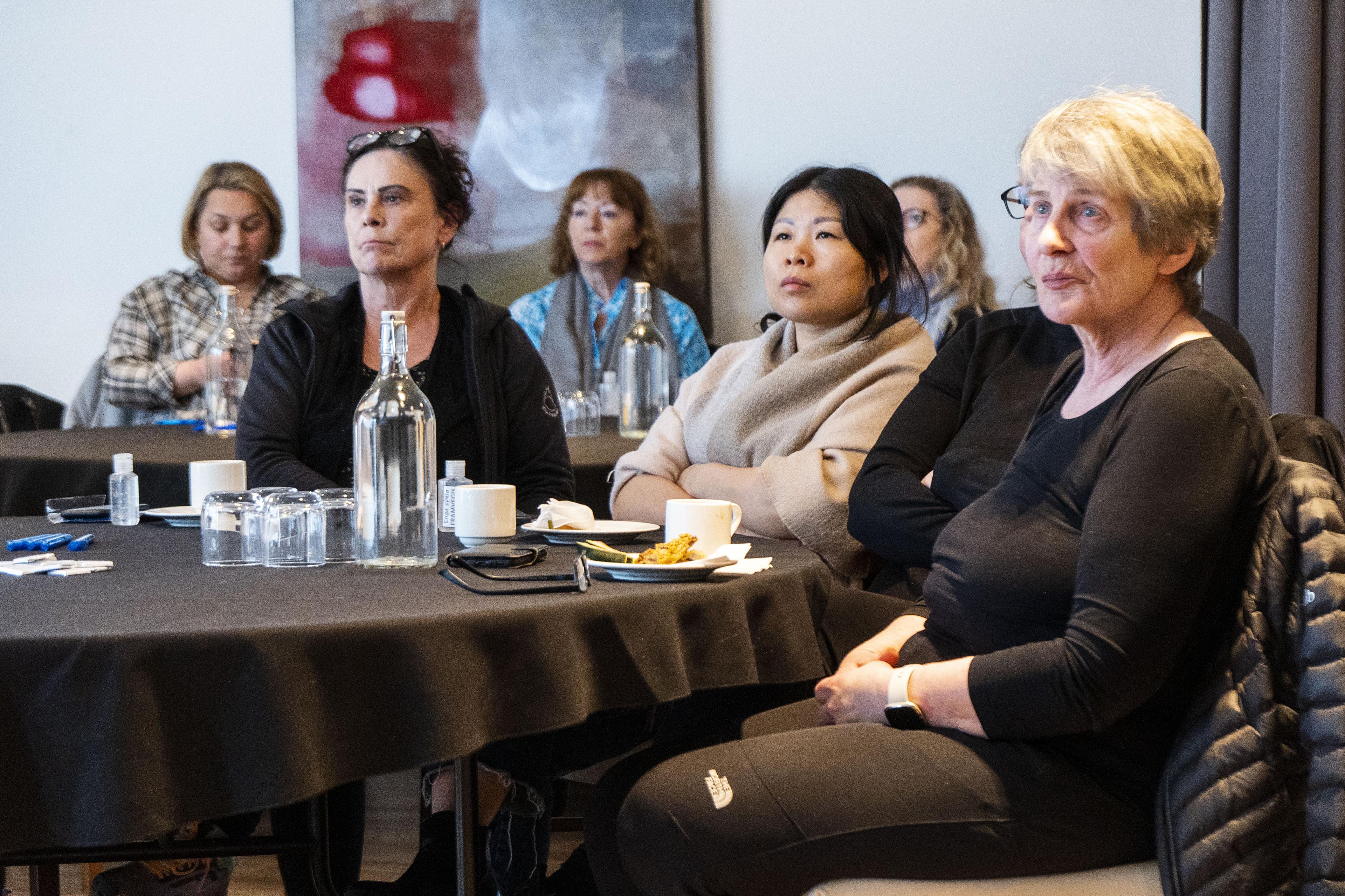 Sjúkraliðar hlusta á erindi á Sjúkraliðadeginum. 