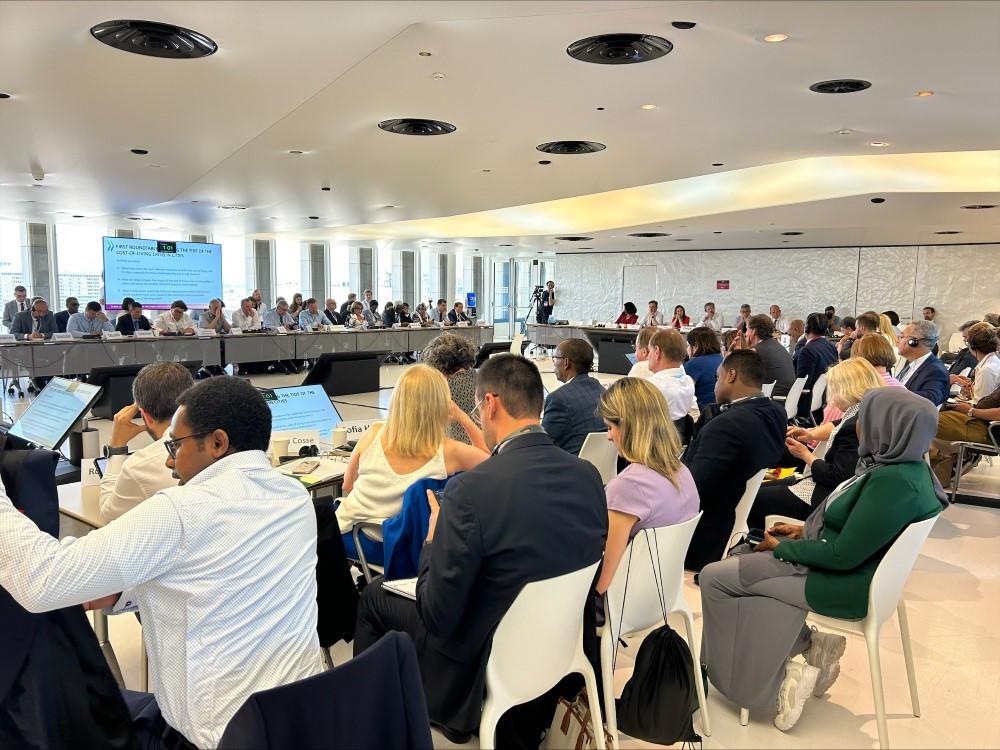 Frá fundinum í Brussel í gær.