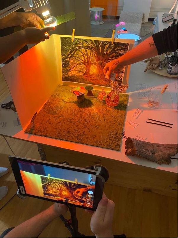 Frá skapandi aðstöðu á leikskóla í Svíþjóð